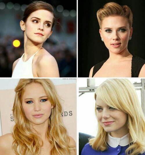 Emma Watson-  as my wife  Scarlett Johansson-  as my hot secretary  Jennifer Lawrence- as my mistress  Ema Stone- like my friend with benefits