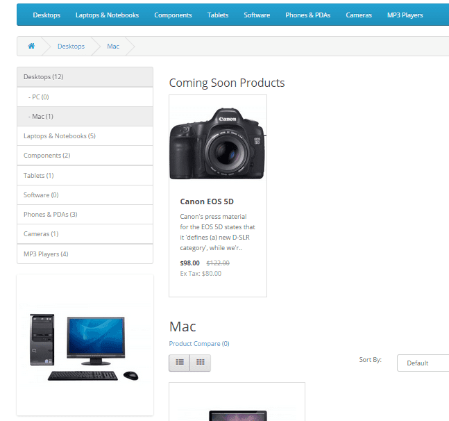Coming soon products opencart free module
