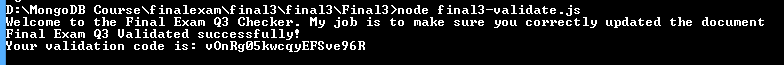 Final: Question 3 Solution M101JS: MongoDB for Node.js Developers