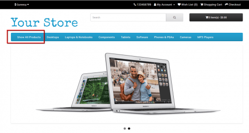 Display all  products opencart module for free version 3.0, 3.0.1.1, 3.0.1.2,3.0.1.3