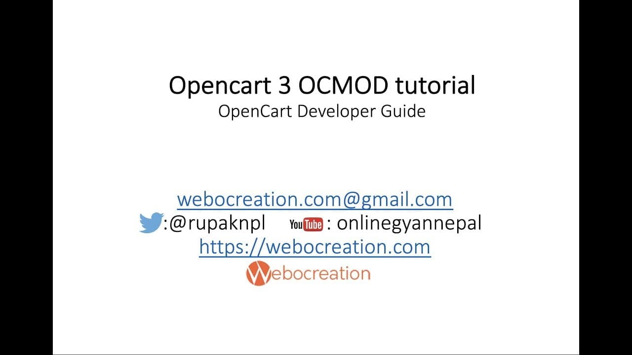 Opencart OCMOD documentation