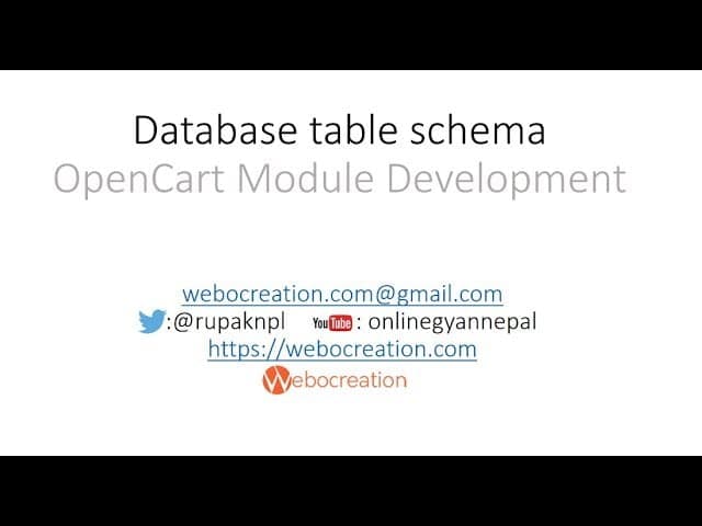 Things to consider while creating database Model Data OpenCart Guide