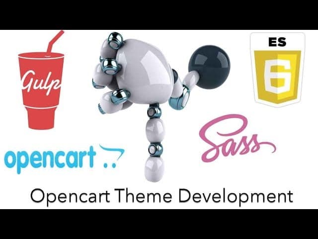 Opencart theme development environment setting up automation: Gulp, package.json, Yarn NPM setup