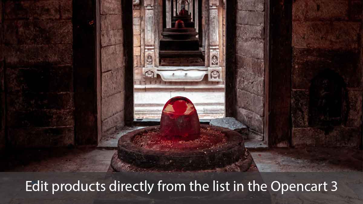 Edit products directly from the list in the Opencart 3 &#8211; editable table widget