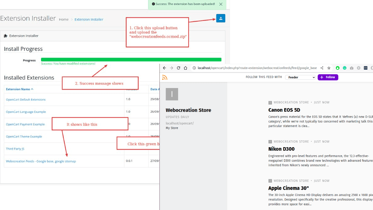 Google base feed module for Opencart 4