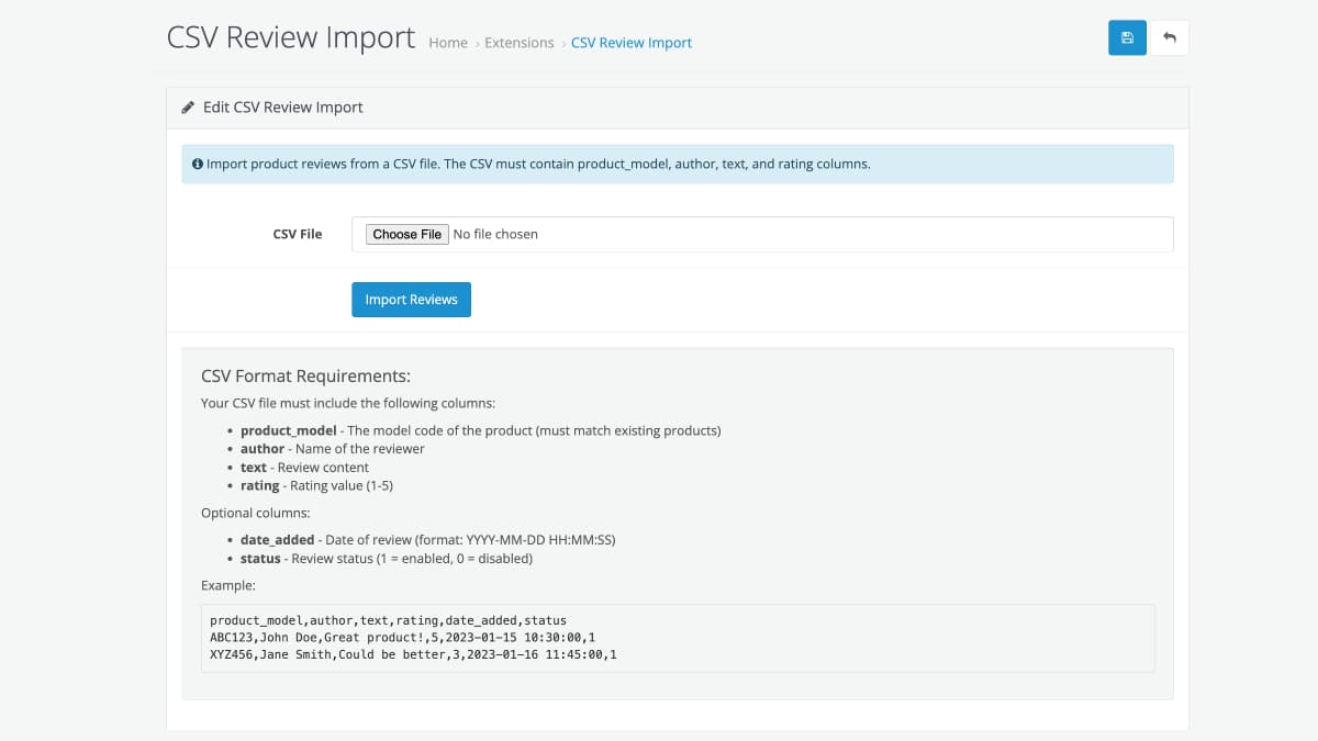 Import Product Reviews in Bulk with CSV – OpenCart Extension Spotlight